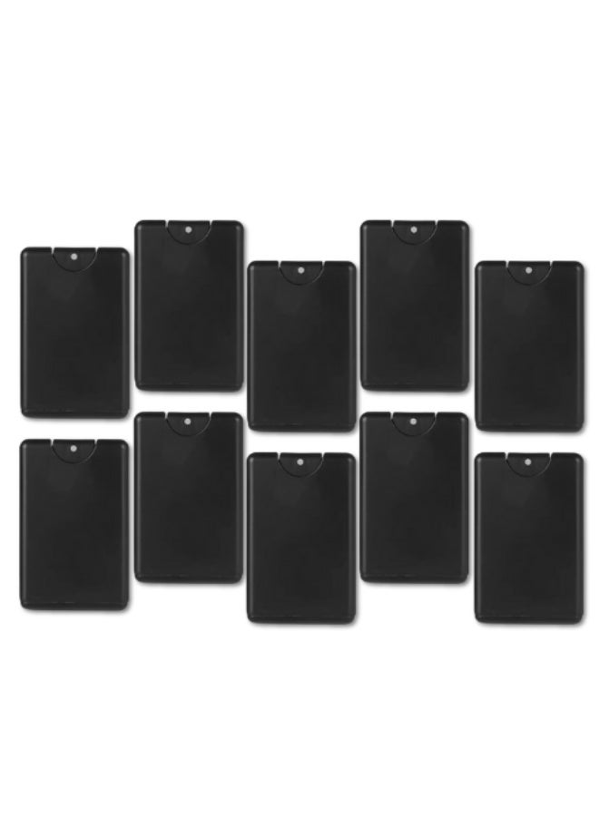 زجاجات بخاخ عطر صغيرة سوداء بحجم الجيب، سعة 20 مل، غير قابلة لإعادة التعبئة - عبوة من 10 زجاجات